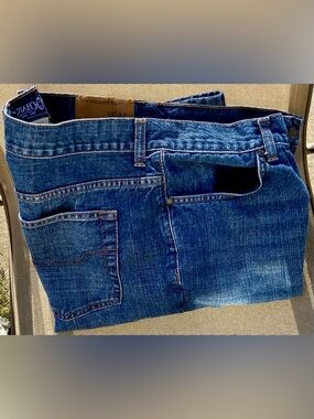 👖Chaps Sz-38”L/32”W Men’s Classic Straight Fit- Faded Denim Blue Jeans, 💯Cotton